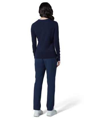 Penguin Ladies Golf Pullover Sweater with Elongated Cuffs - Navy