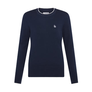 Penguin Ladies Golf Pullover Sweater with Elongated Cuffs - Navy
