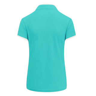 Pure Golf Bloom Ladies Cap Sleeve Polo Shirt - Ocean Blue