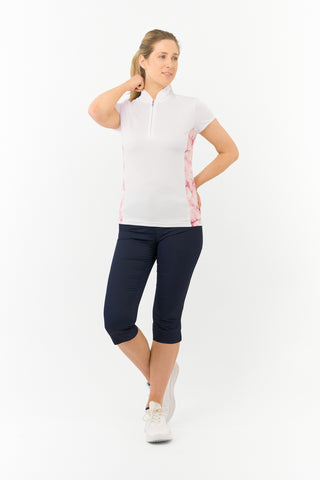 Pure Golf Ladies Bliss Cap Sleeve Polo Shirt - Blossom