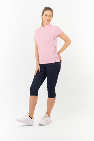 Pure Golf Ladies Holly Cap Sleeve Polo Shirt - Orchid Pink