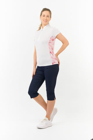 Pure Golf Ladies Bliss Cap Sleeve Polo Shirt - Blossom