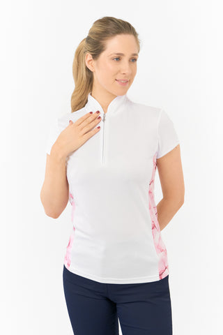 Pure Golf Ladies Bliss Cap Sleeve Polo Shirt - Blossom