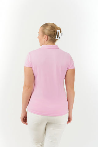 Pure Golf Ladies Keyla Lace Cap Sleeve Polo Shirt - Blossom