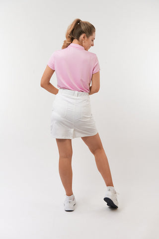 Pure Golf Ladies Keyla Lace Cap Sleeve Polo Shirt - Blossom