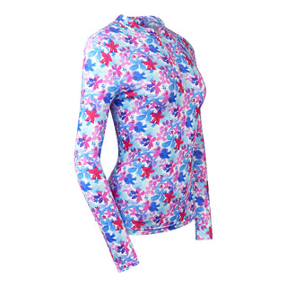 Pure Golf Ladies Serenity Quarter Zip Mid layer - Watercolour Daydream