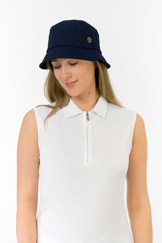 Dua Lined Ladies Golf Bucket Hat - Navy