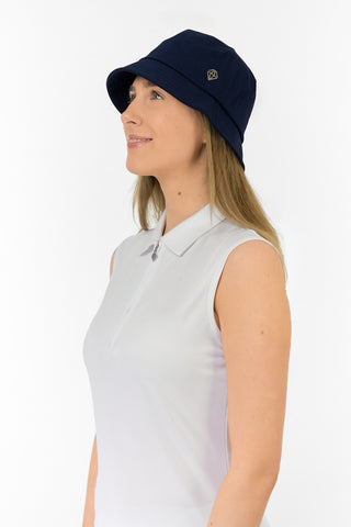 Dua Lined Ladies Golf Bucket Hat - Navy