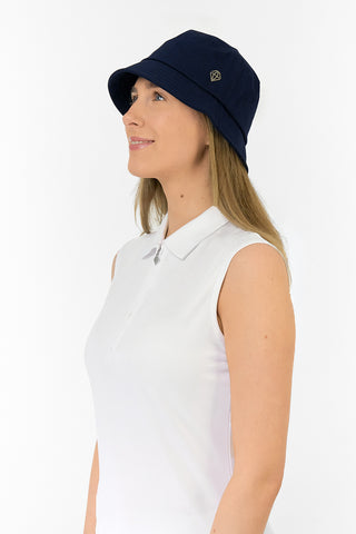 Dua Lined Ladies Golf Bucket Hat - Navy