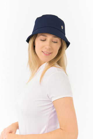 Dua Lined Ladies Golf Bucket Hat - Navy