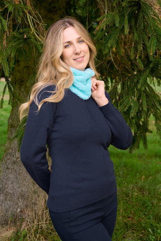 Tourmaline Blue Eira Fur Snood  - Pure Golf