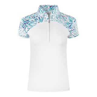Pure Golf Spirit Cap Sleeve Polo Shirt - Fierce Fusion