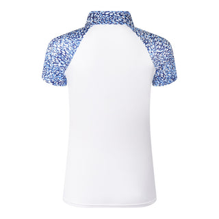 Pure Golf Spirit Cap Sleeve Womens Golf Polo Shirt - Peardrop Sapphire