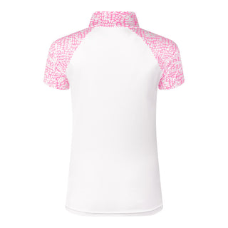 Pure Golf Spirit Cap Sleeve Womens Golf Polo Shirt - Candy Pebble