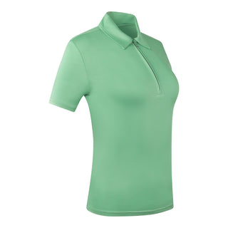 Pure Golf Christina Cap Sleeve Polo Shirt - Sage Green