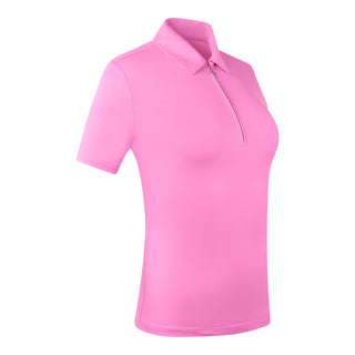 Pure Golf Christina Cap Sleeve Polo Shirt - Candy Pink