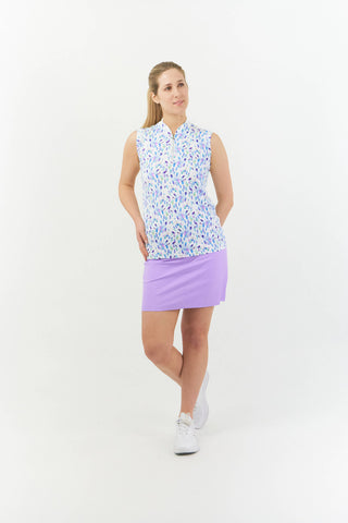 Pure Golf Felicity Sleeveless Polo Shirt - Opal Wish