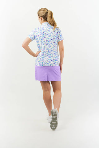 Pure Golf Ellen Short Sleeve Polo Shirt - Opal Wish