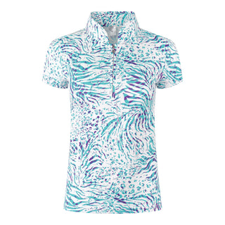 Pure Golf Ellen Short Sleeve Polo Shirt - Fierce Fusion