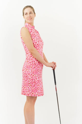 Pure Golf Miley Sleeveless Golf Dress - Petal Polka