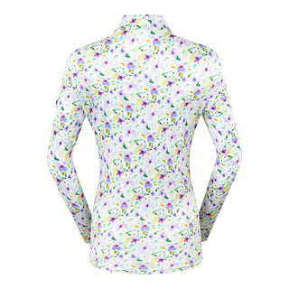Pure Golf Serenity Quarter Zip Long Sleeve Golf Mid Layer - Ethereal Bouquet