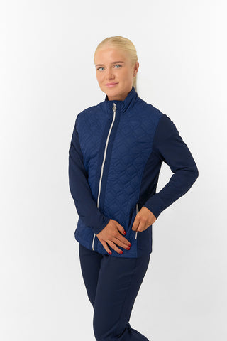 Pure Golf Irina Long Sleeve Padded Jacket - Navy