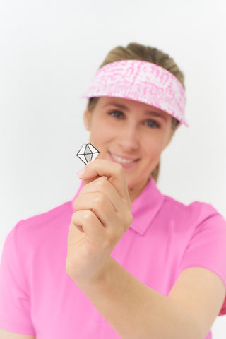 Pure Golf Arielle Telephone Wire Ladies Golf Visor - Candy Pebble