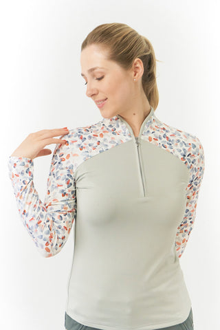 Pure Golf Maple Long Sleeve Golf Top - Autumn Embers