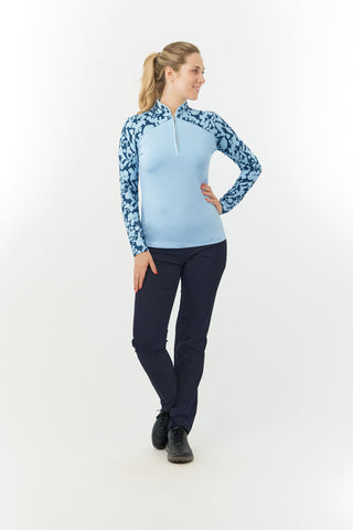 Pure Golf Maple Long Sleeve Golf Top - Midnight Rose