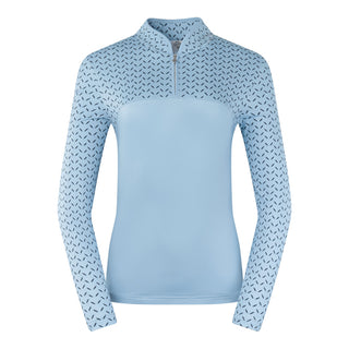 Ladies Golf Cedar Long Sleeve Zip Top - Soar - Pure Golf