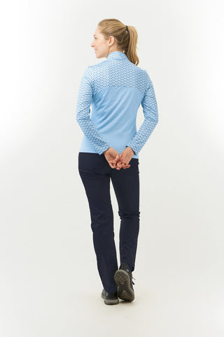 Pure Golf Cedar Long Sleeve Zip Top - Soar