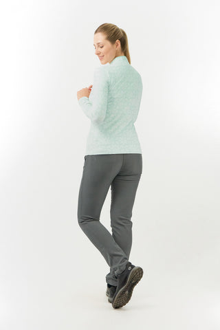 Pure Golf Ashlea Long Sleeve Zip Top - Frosted Field