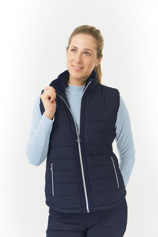 Pure Golf Hemisphere Fur Ladies Golf Gilet - Navy