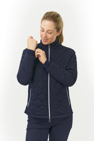 Pure Golf Bronwyn Quilted Ladies Golf Jacket - Navy