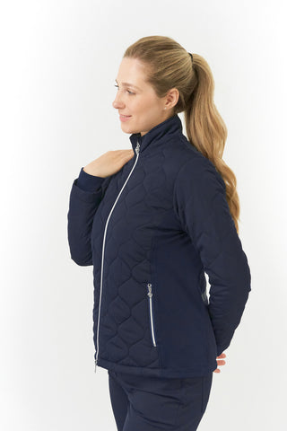 Pure Golf Bronwyn Quilted Ladies Golf Jacket - Navy