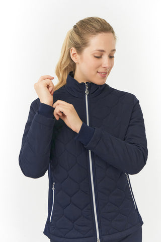 Pure Golf Bronwyn Quilted Ladies Golf Jacket - Navy