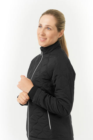 Pure Golf Bronwyn Quilted Ladies Golf Jacket - Black