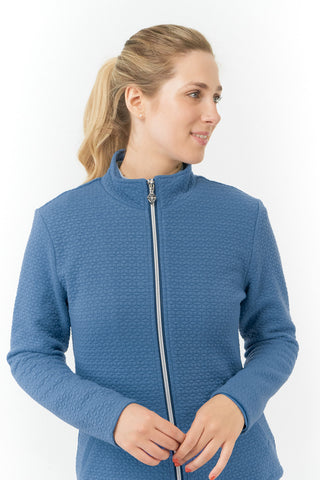 Pure Golf Scarlett Textured Ladies Golf Jacket -  Powder Blue