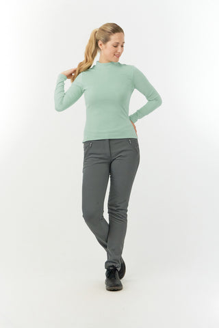 Pure Golf Olwen Super Soft Mock Neck Top - Frosted Sage Green