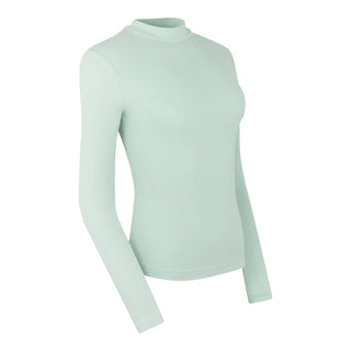 Pure Golf Olwen Super Soft Mock Neck Top - Frosted Sage Green