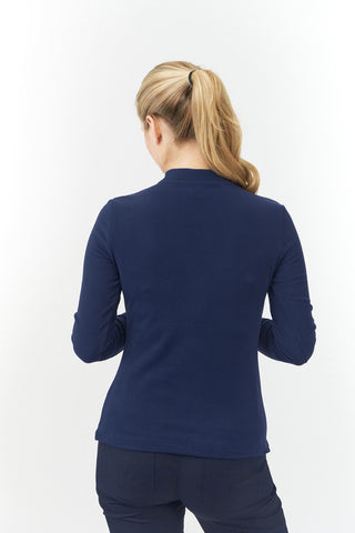 Pure Golf Super Soft Olwen Mock Neck - Navy