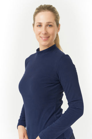 Pure Golf Super Soft Olwen Mock Neck - Navy