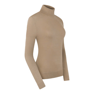 Pure Golf Simone Super Soft Roll Neck - Cappuccino