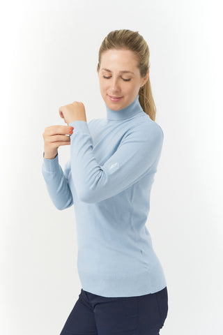 Pure Golf Super Soft Simone Golf Roll Neck - Powder Blue