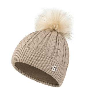 Pure Golf Suzie Waterproof Bobble Hat - Cappuccino