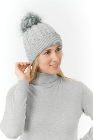 Pure Golf Suzie Waterproof Bobble Hat - Grey