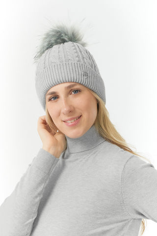 Pure Golf Suzie Waterproof Bobble Hat - Grey