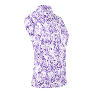 Amity Ladies Golf Sleeveless Polo Shirt - Violet Fields