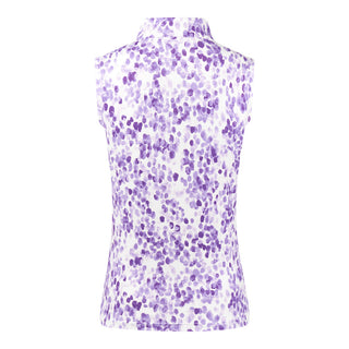 Amity Ladies Golf Sleeveless Polo Shirt - Violet Fields