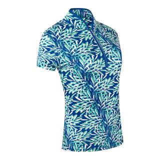 Pure Golf Ellen Short Sleeve Polo Shirt - Floating Palms Yale